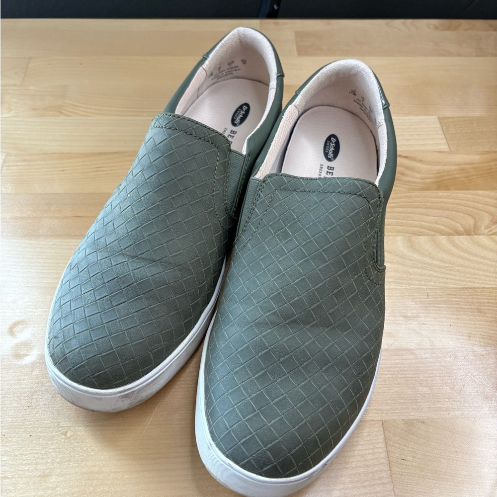 Dr. Scholl's Green Slip-On Sneakers Casual Canvas